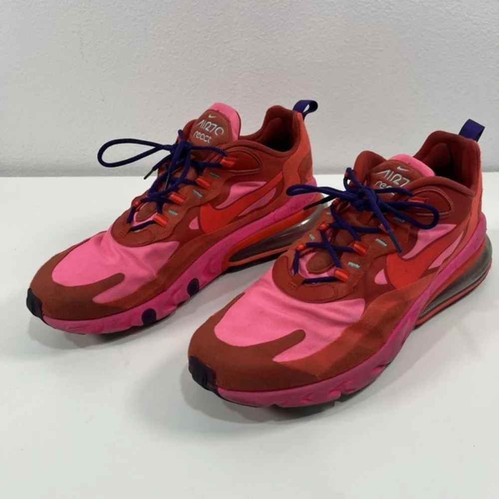 Nike React Air 70 Mystic Red Pink Blast Running Shoe Men's US 13‎